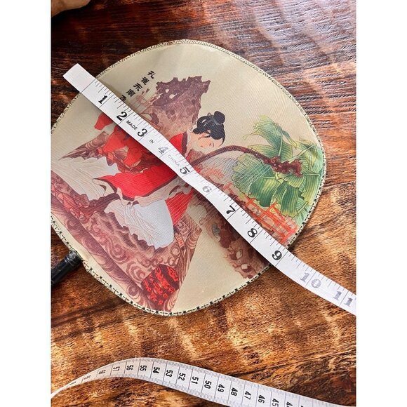 Vintage Silk Asian Fan - Picture 5 of 8